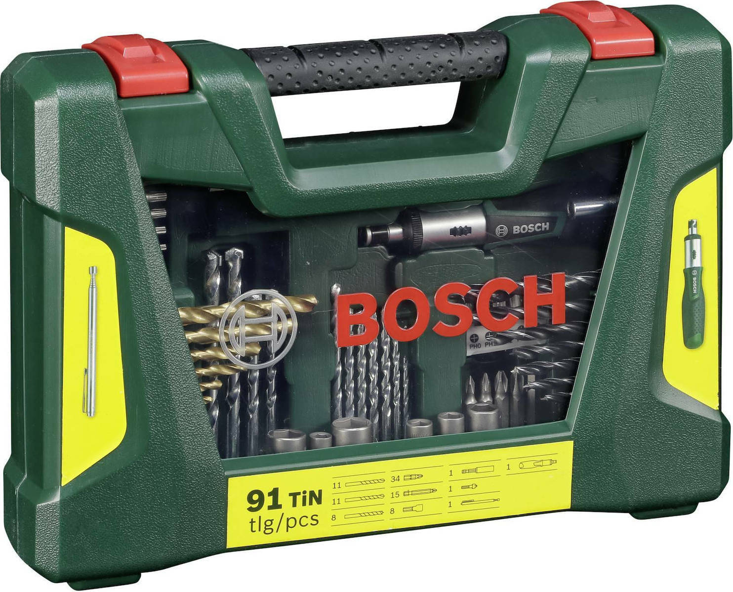 Bosch VLine Titanium Drill + Bit Set 2607017195 91τμχ Skroutz.gr