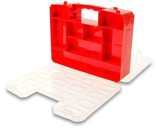 Dual Side Органайзер за инструменти 22 места Червена 26x20x6.3см.