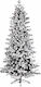 Manxatan Flocked Snowy Christmas Green Tree with Metallic Base and Built in Branches H180cm