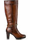 Envie Shoes High Heel Women's Boots Brown