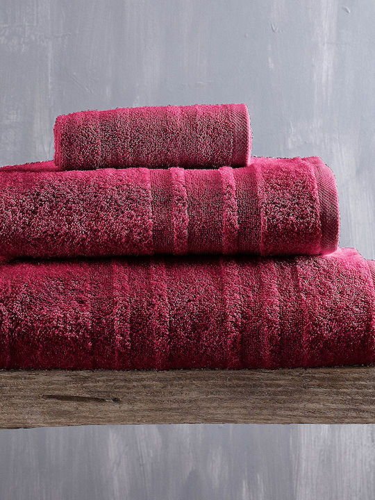 Rythmos Facecloth Laura 50x90cm 07 Burgundy Wei...