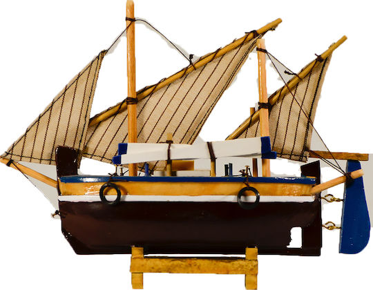 Christmas Boat Sailboat Wooden 20x16cm