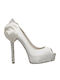 Mourtzi Peep Toe Stiletto White High Heels