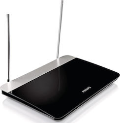 Philips SDV6227 Indoor TV Antenna (with power supply) Black Connection via Coaxial Cable