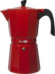 Ibili 02905 Stovetop Espresso Pot for 3Cups Red