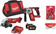 Milwaukee M18 Vario Set Powerpack Angle Wheel & Hammer 18V with 2 5Ah Batteries and Case with Γυαλιά Προστασίας