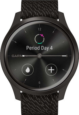 Garmin Vivomove Style 42mm Smartwatch mit Pulsmesser (Black Pepper)