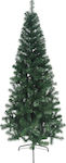 Χριστουγεννιάτικο Δέντρο First Πράσινο Slim 180εκ με Μεταλλική Βάση