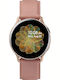Samsung Galaxy Watch Active2 Stainless Steel 40mm Αδιάβροχο με Παλμογράφο (Ροζ)