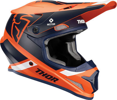 Thor Sector Split Motocross Helmet DOT / ECE 22.05 1400gr Orange/Navy