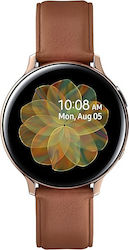 Samsung Galaxy Watch Active2 Stainless Steel 44mm Αδιάβροχο με Παλμογράφο (Χρυσό)