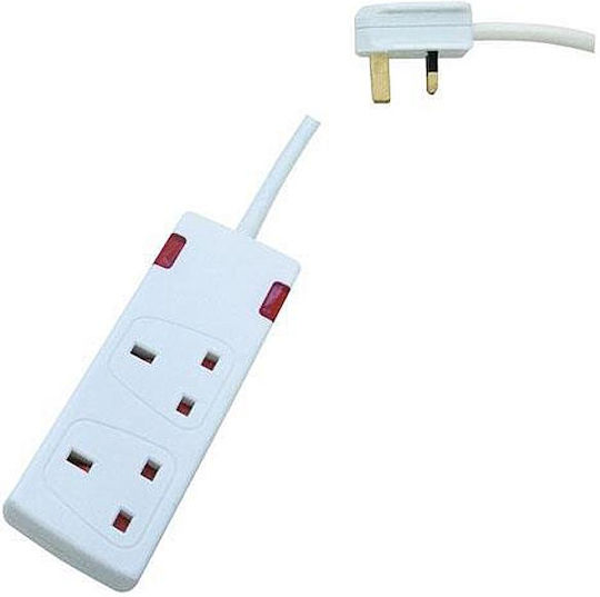 Eurolamp Power Strip 2 Positions with Cable 3m