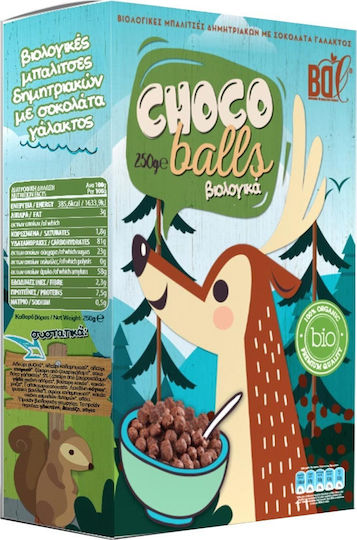 BDL Organic & Healthy Food Bio Cereale Orez Biluțe cu ciocolată cu lapte 250gr