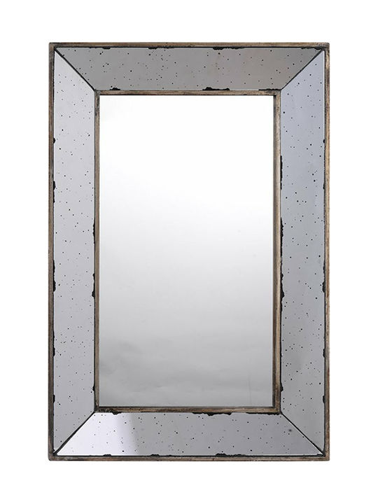 Artekko Wall Mirror with Gold Metallic Frame 50x30cm 1pcs