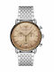 Emporio Armani Aviator Men's Watch 43mm Chronograph Battery with Silver Metal Bracelet