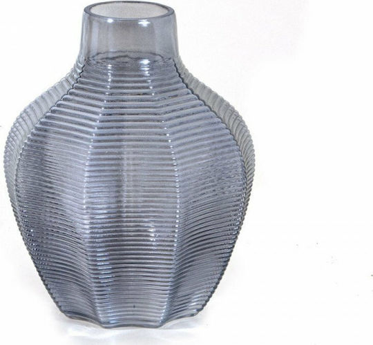 Zaros Декоративна ваза Стъкло Син 17.5x17.5x21см 1бр