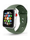 Tech-Protect Smoothband Armband Silikon mit Pin Grün (Apple Watch 42/44/45mm)