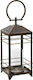 Espiel Lantern Metallic Tabletop Brown 17.5x40x40εκ. 1pcs