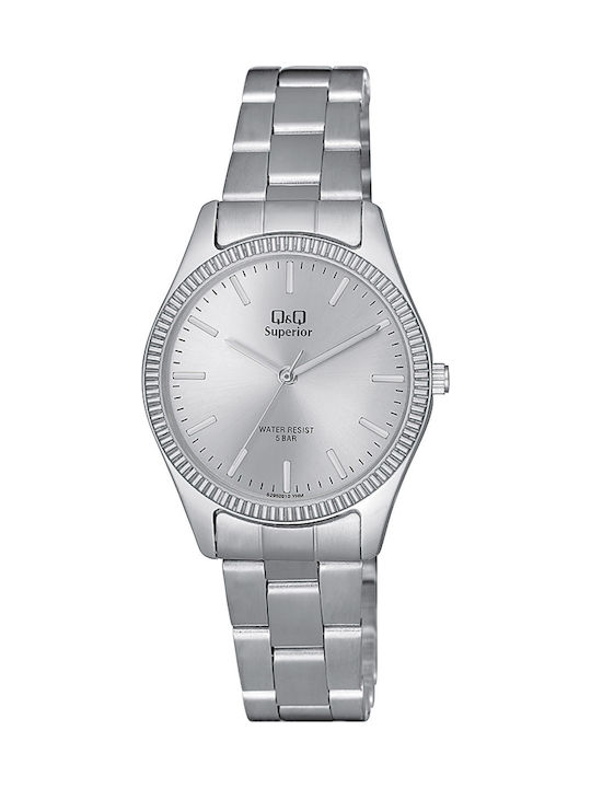 Q&Q Superior Watch with Silver Metal Bracelet