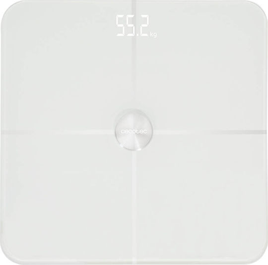 Cecotec Surface Precision 9600 Smart Healthy Smart Bathroom Scale with Body Fat Counter & Bluetooth White