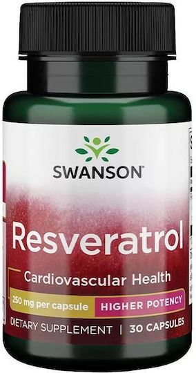 Swanson Resveratrol 250mg Special Food Supplement 30 Capsules