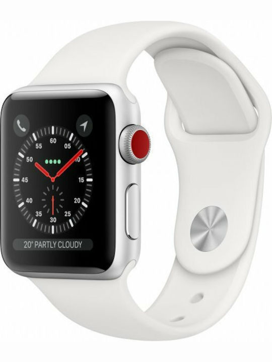 Apple Watch Series 3 Cellular Aluminium 38mm White Skroutz.gr