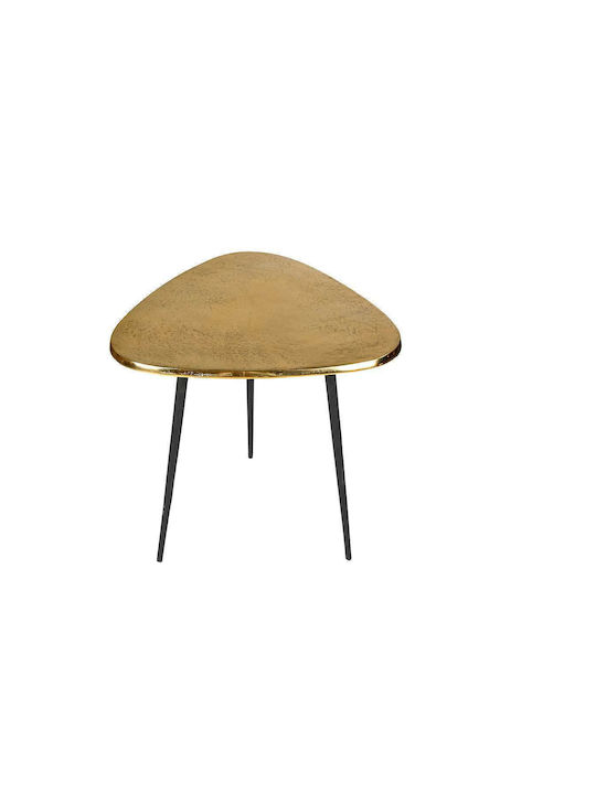 Oval Side Table Gold L45xW45xH47cm