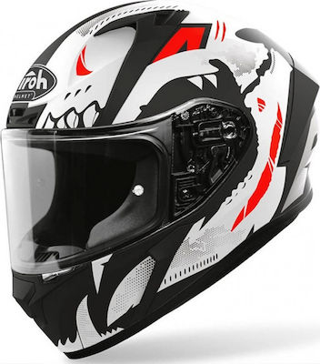 Airoh Valor Nexy Full Face Helmet ECE 22.05 1400gr White/Black/Red AIR000KRA162