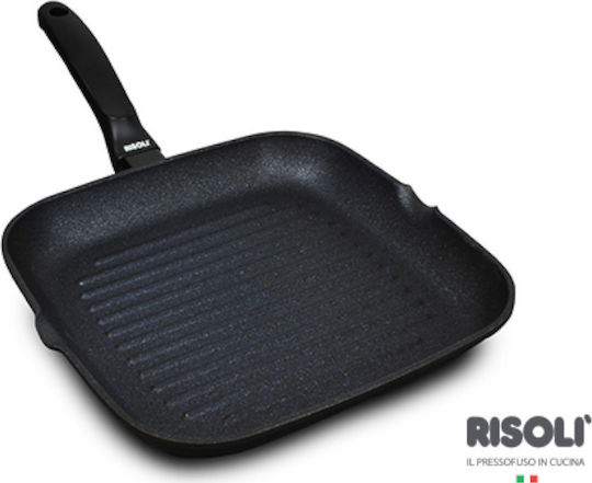 Risoli Blackplus Grill made of Cast Aluminum with Stone Coating Black 26cm