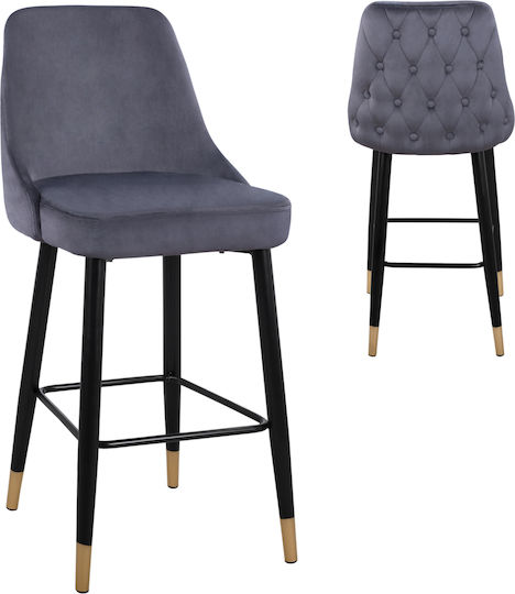 Stool Bar Paige Gray 2pcs 51x57x110cm