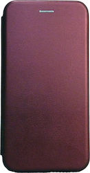 MyMobi Elegance Synthetic Leather Book Burgundy (Galaxy A20e)