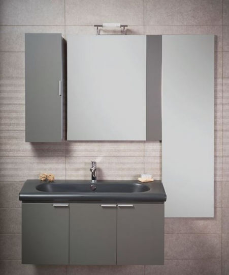 Adamidis Velvet Master 103 Countertop with Sink L99.5xW43xH48cm White/White