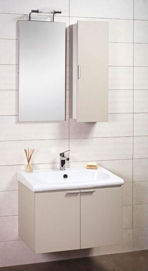 Adamidis Velvet Master 72 Πάγκος με Νιπτήρα Μ70xΒ42xΥ45cm Λευκός