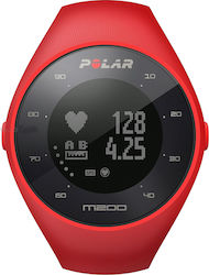 Polar M200 40mm Αδιάβροχο Smartwatch με Παλμογράφο (Κόκκινο)