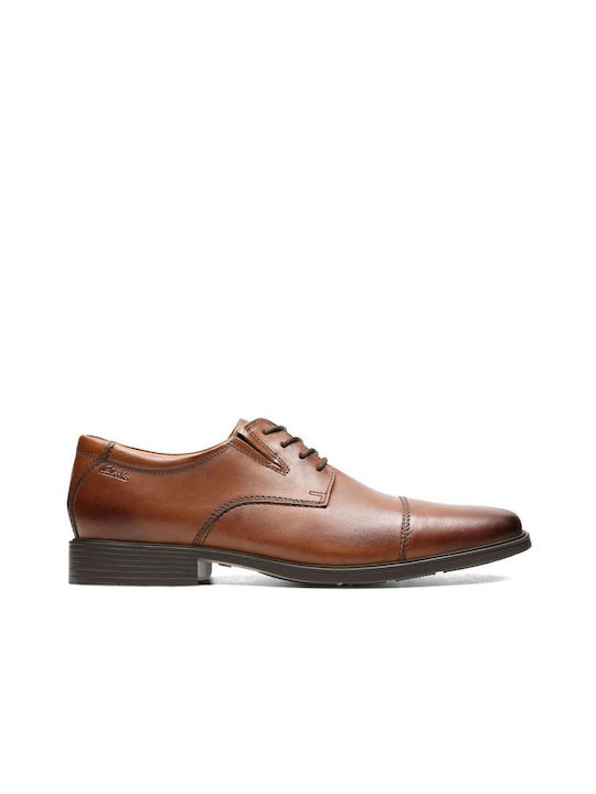 Clarks Tilden Cap Men's Leather Dress Shoes Dar...