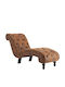 Vintage Recliner Chesterfield Kunstleder Braun L145xW52xH77cm