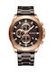Curren Men's Watch 47mm Chronograph Battery with Stainless Steel Bracelet Brown