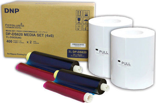 DNP DS 620 Media Kit Φωτογραφικό Χαρτί Gloss Ρολό (10x15) για Εκτυπωτές Zink 800 Φύλλα