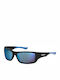 Polaroid Sonnenbrillen mit Schwarz Rahmen und Blau Polarisiert Spiegel Linse PLD7013/S EL9/5X
