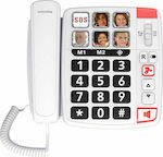 SwissVoice Xtra 1110 Office Corded Phone for Seniors White