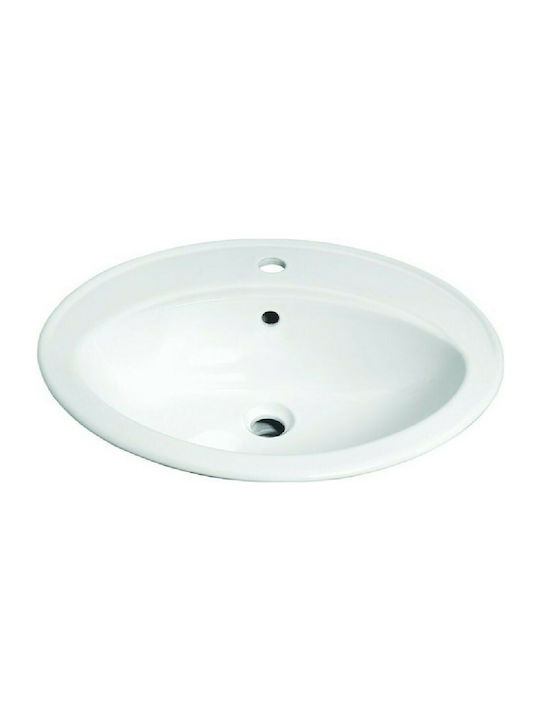 Gloria Karen Undermount Sink Porcelain 56.5x48.5x20cm White