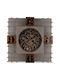 Artekko Wall Clock Metallic Bronze 49x10cm