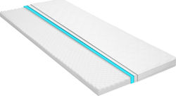 vidaXL Single Bed Foam Mattress Topper with Removable Cover 100x200x6cm