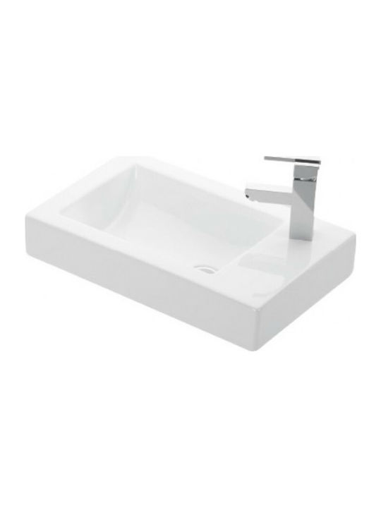 Karag Minos Wall Mounted Wall-mounted / Vessel Sink Porcelain 55x35x10cm White