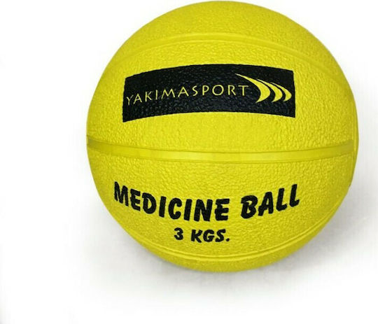 Yakimasport Μπάλα Medicine 23cm , 3kg σε Κίτρινο Χρώμα