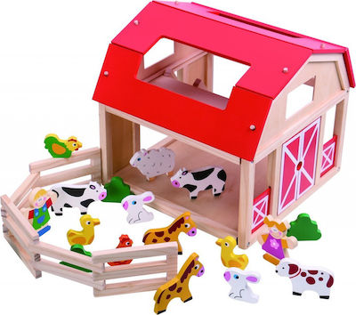 Tooky Toys Miniature Toy Farm with Animals for 3+ Years