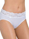 Romance Midi Women's Slip with Lace White