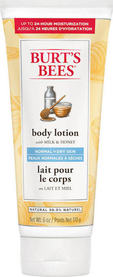 Burt's Bees Milk & Honey Ενυδατική Lotion Σώματος για Κανονικές έως Ξηρές Επιδερμίδες 170gr