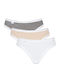 24/7 Weekend Tai Βαμβακερά Women's Slip 3Pack with Lace White/Grey/Beige