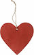 Art et Lumiere Hanging Wall Decor Handmade Red Wooden 16x12cm